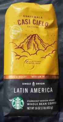 New + Sealed Starbucks Casi Cielo Coffee Whole Bean Medium Roast 1lb Exp. 2020 - Sold on eBay Nov, 3rd 2019 for $17.00