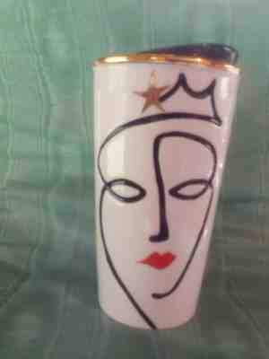 NEW Starbucks 2015 Anniversary Siren Crown/Face Ceramic Traveler tumbler/mug  - Sold on eBay Nov, 3rd 2019 for $24.88