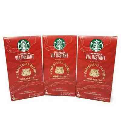 Starbucks Via Christmas Blend Vintage Instant Coffee 36 Packets 3 Boxes  - Sold on eBay Nov, 3rd 2019 for $59.96