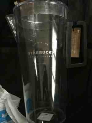 Starbucks 64 oz Pitcher Acrylic Logo Clear  Iced Coffee Cold Tea  with lid new - Sold on eBay Nov, 3rd 2019 for $20.99