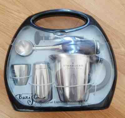 Starbucks Barista Espresso Kit Stainless Steel Metal 5 Pc Professional Case - Sold on eBay Nov, 3rd 2019 for $43.95
