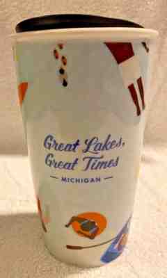 STARBUCKS GREAT LAKES GREAT TIMES MICHIGAN LIMITED EDITION 12 OZ.TRAVEL MUG - Sold on eBay Nov, 2nd 2019 for $35.00