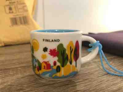 Starbucks Finland You Are Here YAH Series MINI Ornament Mug With box 2 OZ - Sold on eBay Nov, 2nd 2019 for $40.99