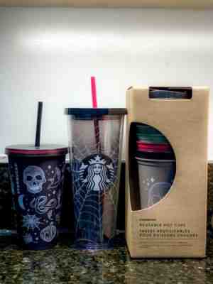 Starbucks Halloween 2019 Cup LOT (3) Purple Skull, Spider Web Tumbler + Hot Cups - Sold on eBay Nov, 2nd 2019 for $105.00