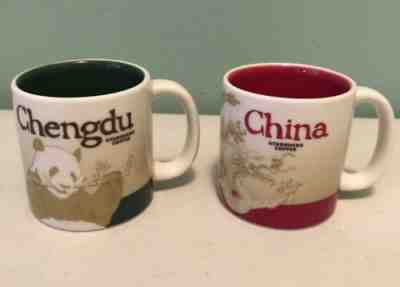 2 Starbucks Demitasse Expresso Coffee Cups Mugs CHINA CHENGDU CITY Collector?? - Sold on eBay Nov, 2nd 2019 for $19.99