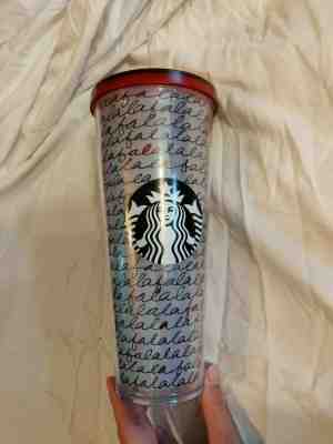 Starbucks Tumbler Winter Christmas Fa la la Venti 24oz - Sold on eBay Nov, 2nd 2019 for $17.00