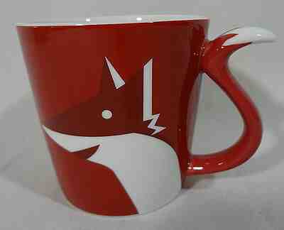 Starbucks 2012 Fox Tail Handle Red White Holiday Bone China Mug Cup - Sold on eBay Oct, 31st 2019 for $19.99