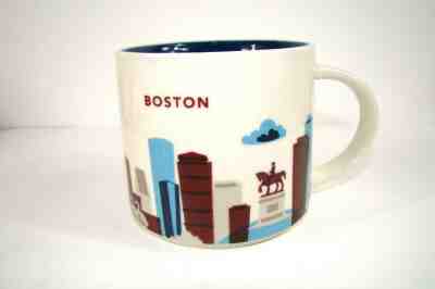 Starbucks Boston Coffee Mug 2012 You Are Here 14 ounce Blue Interior - Sold on eBay Oct, 31st 2019 for $23.95