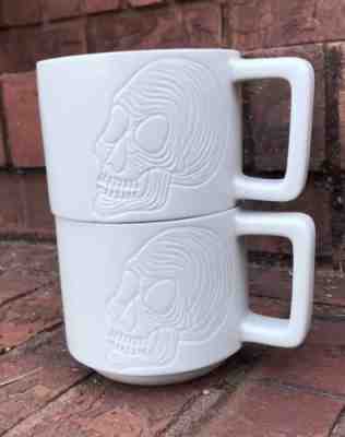 NWT Halloween 2019 Starbucks Skull Mug Cup HTF 12oz  X 2 - Sold on eBay Oct, 29th 2019 for $40.00