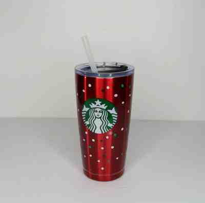 Starbucks Holiday 2018 Stainless Steel Tumbler 20 oz. Red/Polka Dots (NWT)  - Sold on eBay Oct, 29th 2019 for $20.00