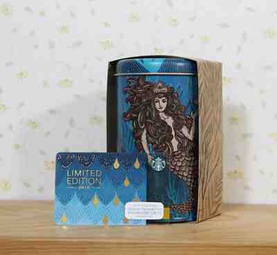 JAPAN Starbucks Anniversary CAN Canister with matching card - Sold on eBay Oct, 29th 2019 for $18.50