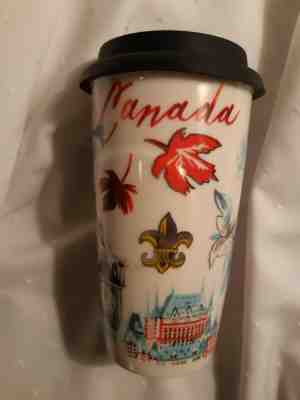 Starbucks Canada Ceramic Traveler Tumbler Mug 2016 Collectible 10 fl oz - Sold on eBay Oct, 29th 2019 for $17.99