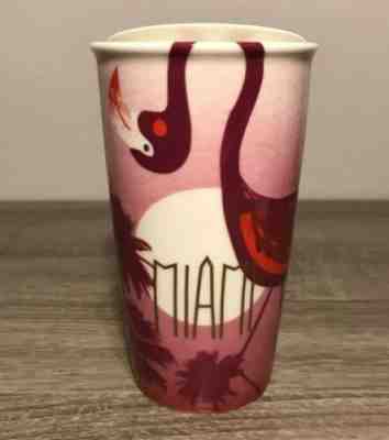 2016 Starbucks MIAMI Ceramic Tumbler Travel Cup 12 Oz NEW in Box - Sold on eBay Oct, 29th 2019 for $32.99