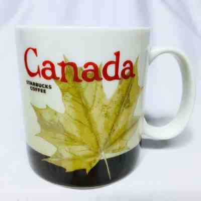 STARBUCKS Canada Mug 2011 Collectors Series 16oz Maple Leaf Ceramic Global Icons - Sold on eBay Oct, 29th 2019 for $24.95