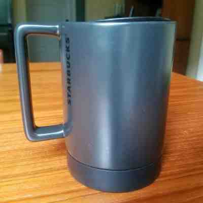 Starbucks Black Ceramic Desktop Mug with Lid & Silicone Nonslip Bottom, 14 fl oz - Sold on eBay Oct, 28th 2019 for $21.95