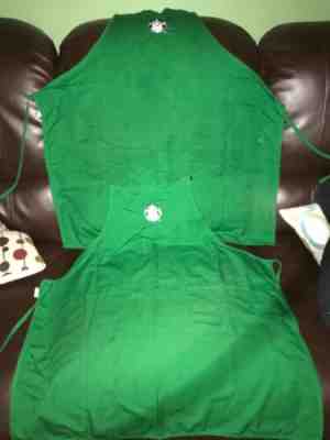 STARBUCKS COFFEE NEW LOGO green 2 pocket apron authentic embroidered NWOP - Sold on eBay Oct, 27th 2019 for $20.00