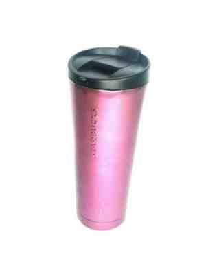 2015 Starbucks Metallic Fuchsia Stainless Travel Cup Coffee Double Wall 16oz  - Sold on eBay Oct, 27th 2019 for $21.95