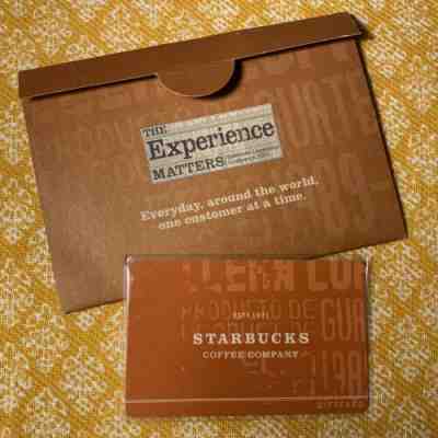 MEGA RARE 2001 Very FIRST Starbucks Gift Card Produced Prototype Sample w/Sleeve - Sold on eBay Nov, 9th 2019 for $1,225.00