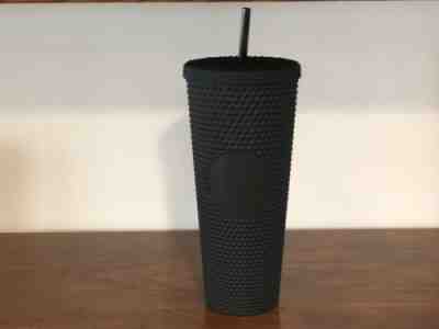 Starbucks Acrylic Matte Black Siren Logo Reusable Studded Cold Cup Tumbler - Sold on eBay Aug, 27th 2019 for $350.00