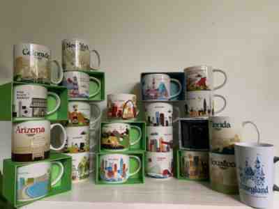 Lot Of 23 Starbucks “You Are Here” Mugs. Pike Place, Disneyland, Times Square - Sold on eBay Oct, 4th 2019 for $275.00