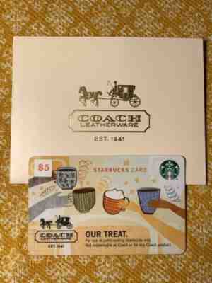 Rare HTF Starbucks 2010 Old Logo COACH Card Co Branded Distribution - Sold on eBay Nov, 9th 2019 for $232.50