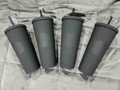 Set Of 4 Starbucks studded Matte Black tumblers - Sold on eBay Sep, 28th 2019 for $200.00