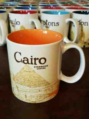 rare mugs Starbucks 2009 CAIRO Global City Icon Collector Series 16 oz with SKU - Sold on eBay Nov, 9th 2019 for $199.95
