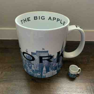 RARE - GIANT Starbucks 2.5 gallon Skyline Series Mug - NEW YORK + Mini Mug 2002 - Sold on eBay Aug, 26th 2019 for $199.00