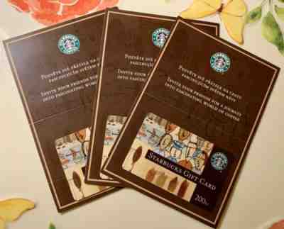 Starbucks Card Poland Old Logo 200K? Unique Lot Of 3 W/ Sleeves - Sold on eBay Nov, 10th 2019 for $160.27