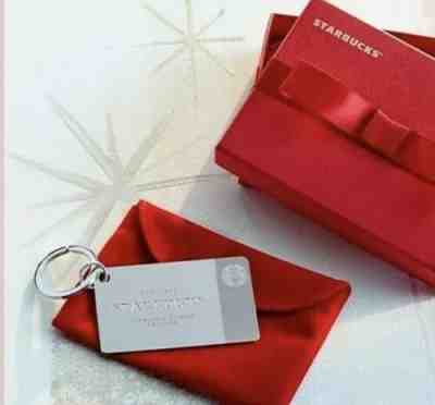 Starbucks 2014 .925 Sterling Silver Keychain Gift Card Ltd Ed $0 Bal NEW In Box - Sold on eBay Oct, 4th 2019 for $150.00