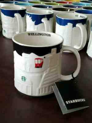 rare mugs Starbucks 2013 WELLINGTON Skyline City Relief Collector 16oz mug w/SKU - Sold on eBay Sep, 27th 2019 for $149.95