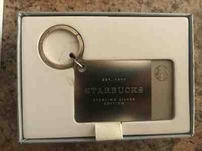 Starbucks 2015 Limited Edition .925 Sterling Silver Card Keychain - $0 Balance - Sold on eBay Sep, 9th 2019 for $134.99