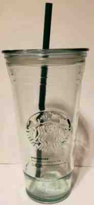 Starbucks Recycled Glass 20oz Venti Cold Cup Tumbler w/ Lid Iced Coffee Spain - Sold on eBay Aug, 13th 2019 for $130.00