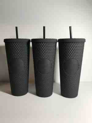 Lot of THREE Starbucks Matte Black Studded Tumbler Cup, Venti 24oz, Fall 2019 - Sold on eBay Sep, 9th 2019 for $130.00