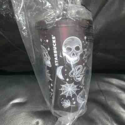 2019 Starbucks Halloween Skull Tumbler 16oz Purplish Black - Hard to find! - Sold on eBay Sep, 12th 2019 for $130.00