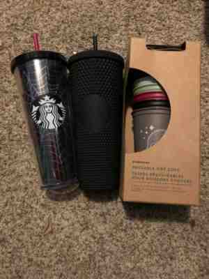 Starbucks Spiderweb Halloween, Black Studded & Reusable Hot Cups Triple Lot!! - Sold on eBay Oct, 7th 2019 for $129.99