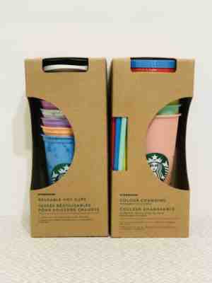 Starbucks 2019 Reusable Color Changing Cold Cups 5 pk & Marble Hot Cups 6 pk NIB - Sold on eBay Sep, 21st 2019 for $125.00