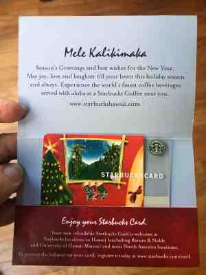 Starbucks Card 2005-Mele Kalikimaka Hawaiian Christmas with sleeve (RARE) MINT!