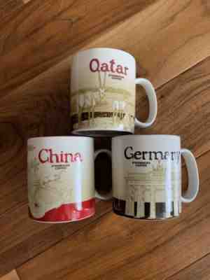 New Starbucks Coffee Global Icon Mug Germany China Qatar Retired Rare Collector