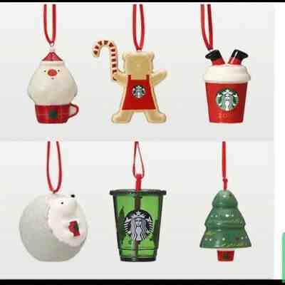 2019 Starbucks Japan Ornament Santa Bearista Red Cup set6  holiday christmas - Sold on eBay Nov, 7th 2019 for $109.99
