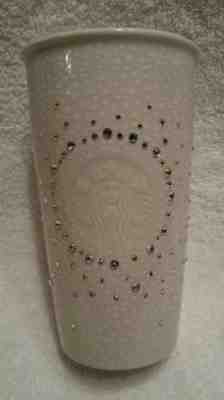 STARBUCKS SILVER / WHITE SWAROVSKI CRYSTALS LTD. ED. TUMBLER 12OZ NWT  2016 - Sold on eBay Aug, 22nd 2019 for $105.00