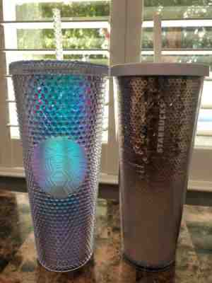 RARE Starbucks 2018 24 OZ IRRIDESCENT RAINBOW Tumbler W/ Bonus 24oz Tumbler - Sold on eBay Nov, 7th 2019 for $105.00