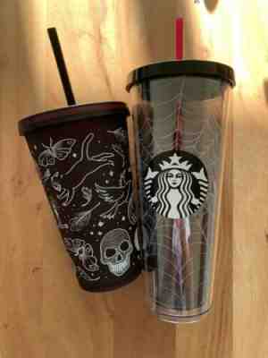 Starbucks Halloween Tumbler Bundle Of 2 Cups FREE SHIPPING Sold Out - Sold on eBay Oct, 5th 2019 for $104.95
