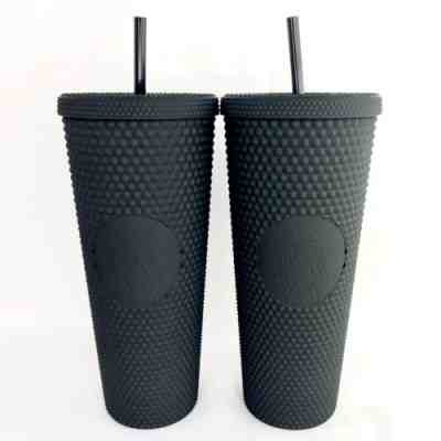 Starbucks Matte Black Studded Tumbler Cup 24oz. 2019 LIMITED EDITION - Set of 2 - Sold on eBay Sep, 18th 2019 for $100.00
