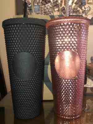 (Sold Out) Starbucks Limited Edition 2019 Black & Rose Gold  Studded  Tumblers - Sold on eBay Sep, 26th 2019 for $100.00