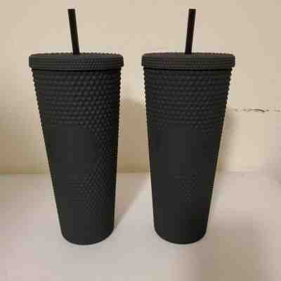 Lot of 2 Starbucks Flat Black Tumbler Fall 2019 Studded Halloween SKU Brand New - Sold on eBay Oct, 2nd 2019 for $100.00