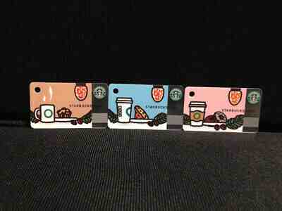 Starbucks Japan Mini Card Set Tarout BLUE & ELLE Girl Pink & Brown  (pin opend)  - Sold on eBay Sep, 7th 2019 for $99.99