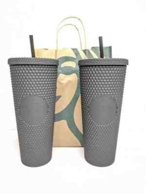 New Starbucks 2019 Matte Black Studded Limited Edition Tumbler 24oz Set of 2 Lot - Sold on eBay Sep, 12th 2019 for $99.99