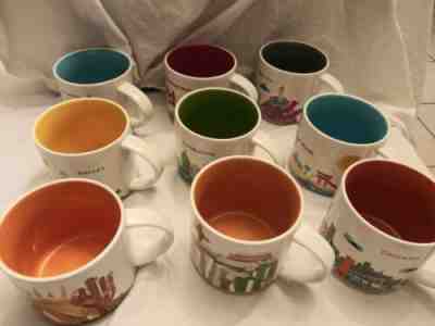 Starbucks You Are Here Coffee Mug Cup 14 Oz Collection Lot Of 9 New without box - Sold on eBay Sep, 20th 2019 for $99.99