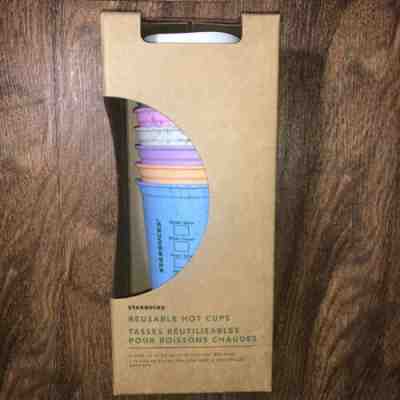 Starbucks Reusable Hot Cups 6 Marble Set With Lids NEW Summer 2019 Rare SOLD OUT - Sold on eBay Nov, 12th 2019 for $28.99
